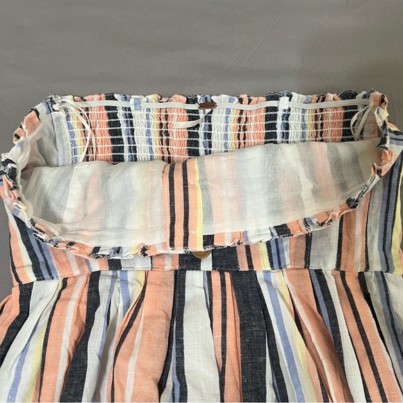 Free People Lilah multicolor Striped pleated Midi Dress size M - Picture 10 of 17